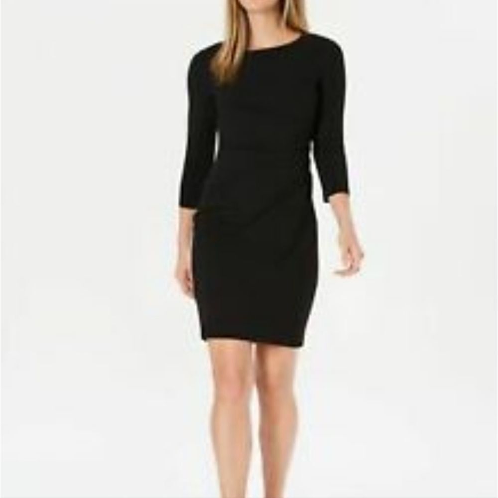 SHELBY&PALMER LITTLE BLACK DRESS WITH 3/4 SLEEVE